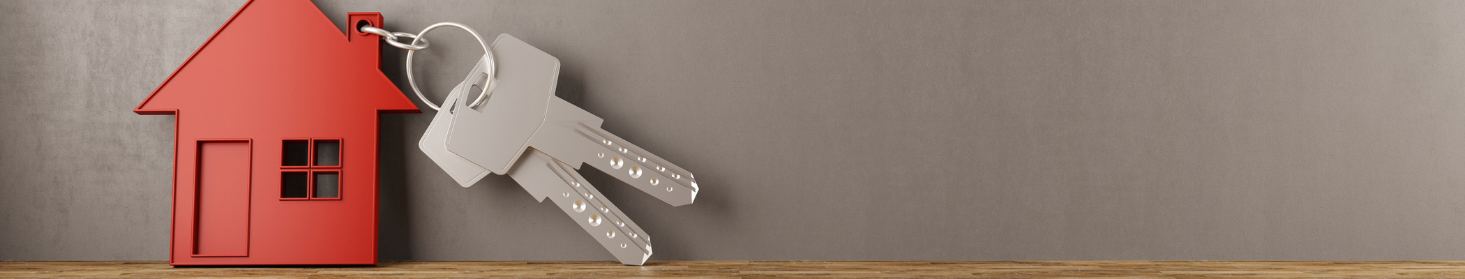 Rotes Haus mit Schlüsselbund