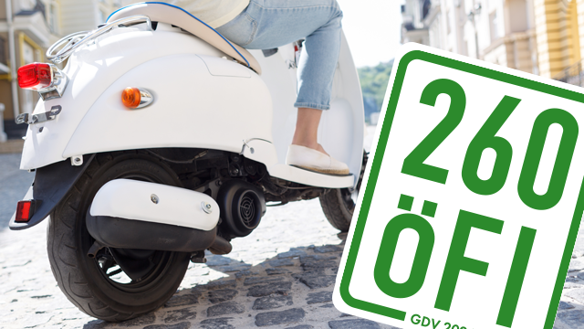 Mofa und Nummernschild
