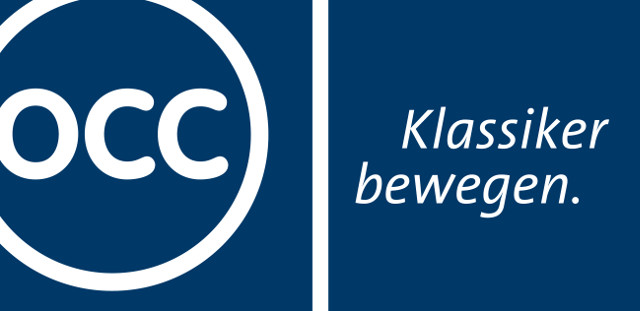 Occ Logo blauer Hintergrund weiße Schrift
